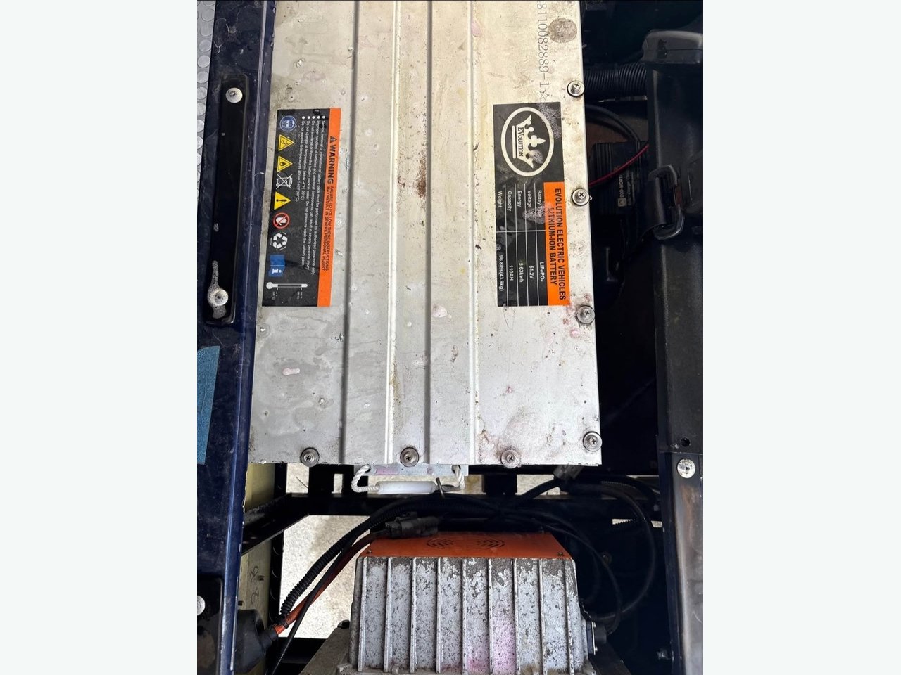 Evolution 51.2V LiFePO4 lithium battery label