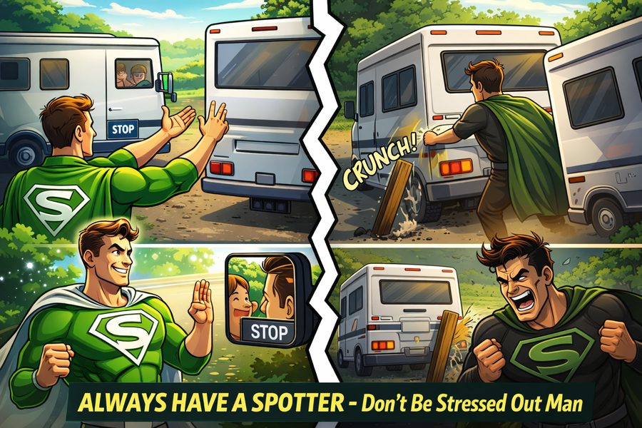 Comic guidebook panel 08: Using a Spotter