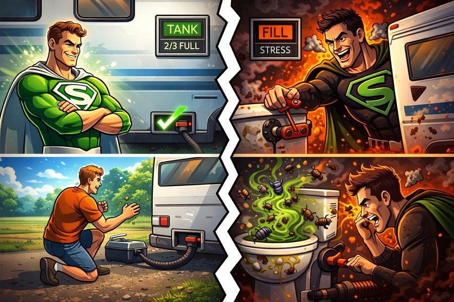 Comic guidebook panel 12: Waste Sensors