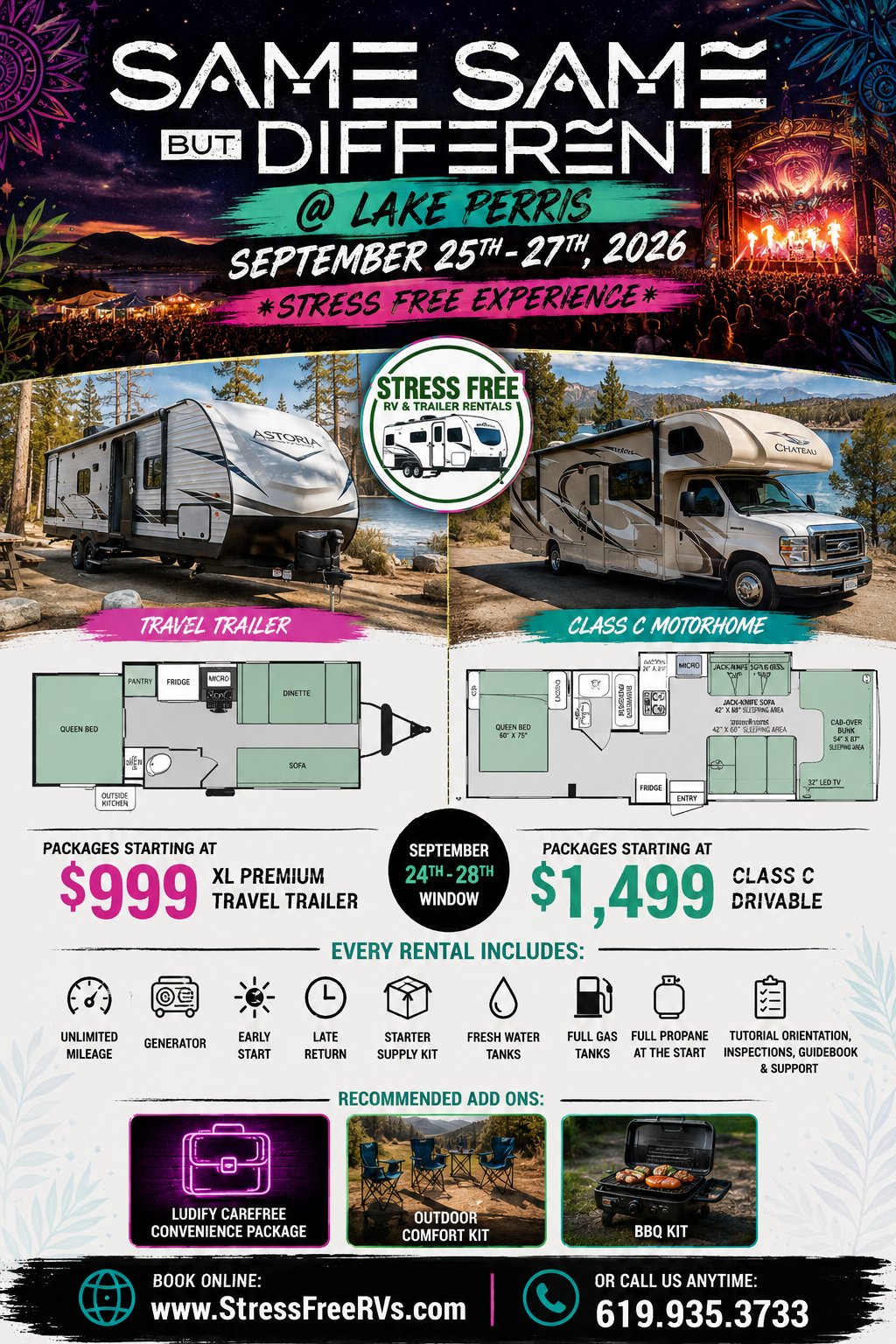Same Same But Different 2026 — RV rentals and delivery