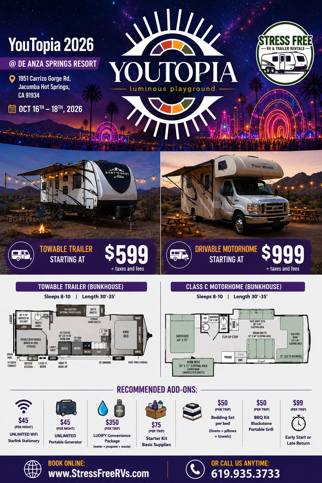 YOUtopia 2026 — RV rentals and delivery