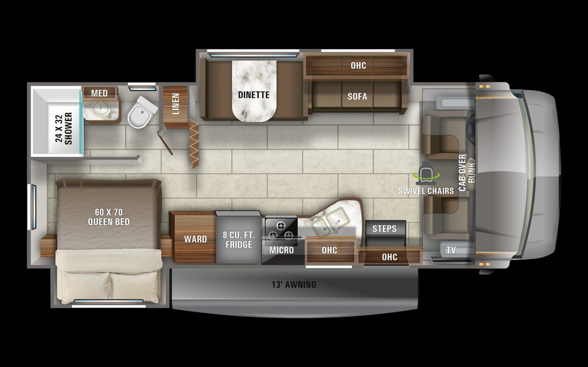[23] 2018 Jayco Redhawk L – Class C floor plan